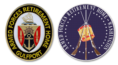 AFRH Community Seals for Gulfport (left) and Washington, DC (right). AFRH Community Seals for Gulfport (left) and Washington, DC